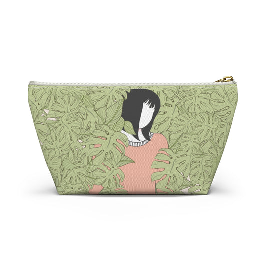 Girl in Foliage Makeup Pouch