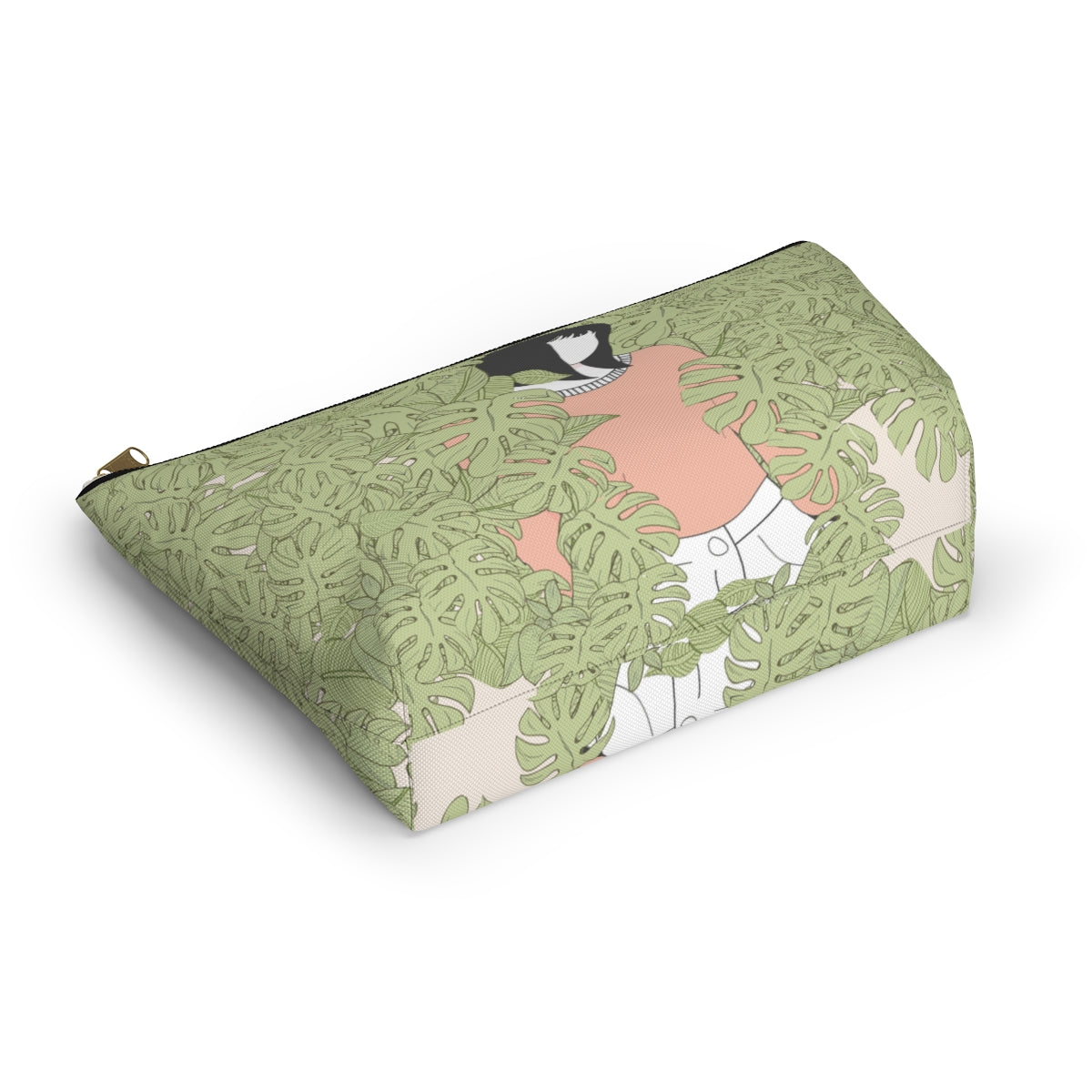 Girl in Foliage Makeup Pouch