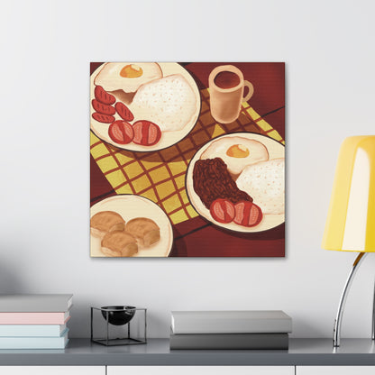 Silog Filipino Breakfast Art Canvas Print