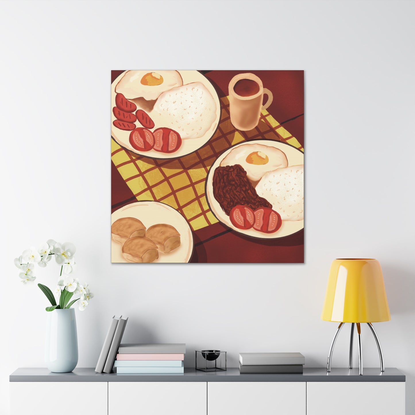 Silog Filipino Breakfast Art Canvas Print