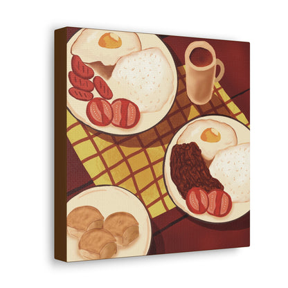 Silog Filipino Breakfast Art Canvas Print