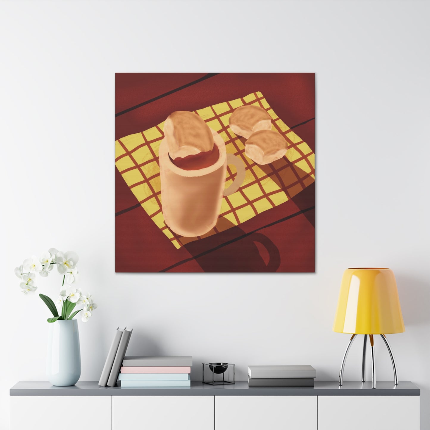 Pandesal in Coffee Canvas Print