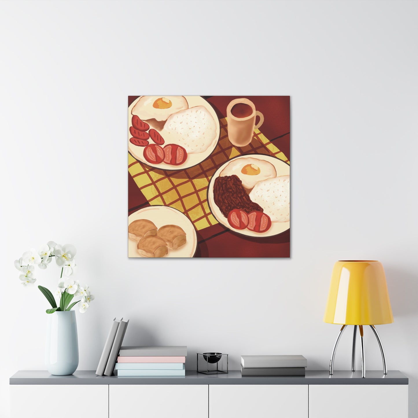 Silog Filipino Breakfast Art Canvas Print