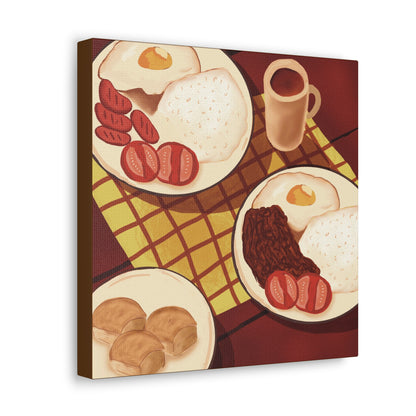 Silog Filipino Breakfast Art Canvas Print