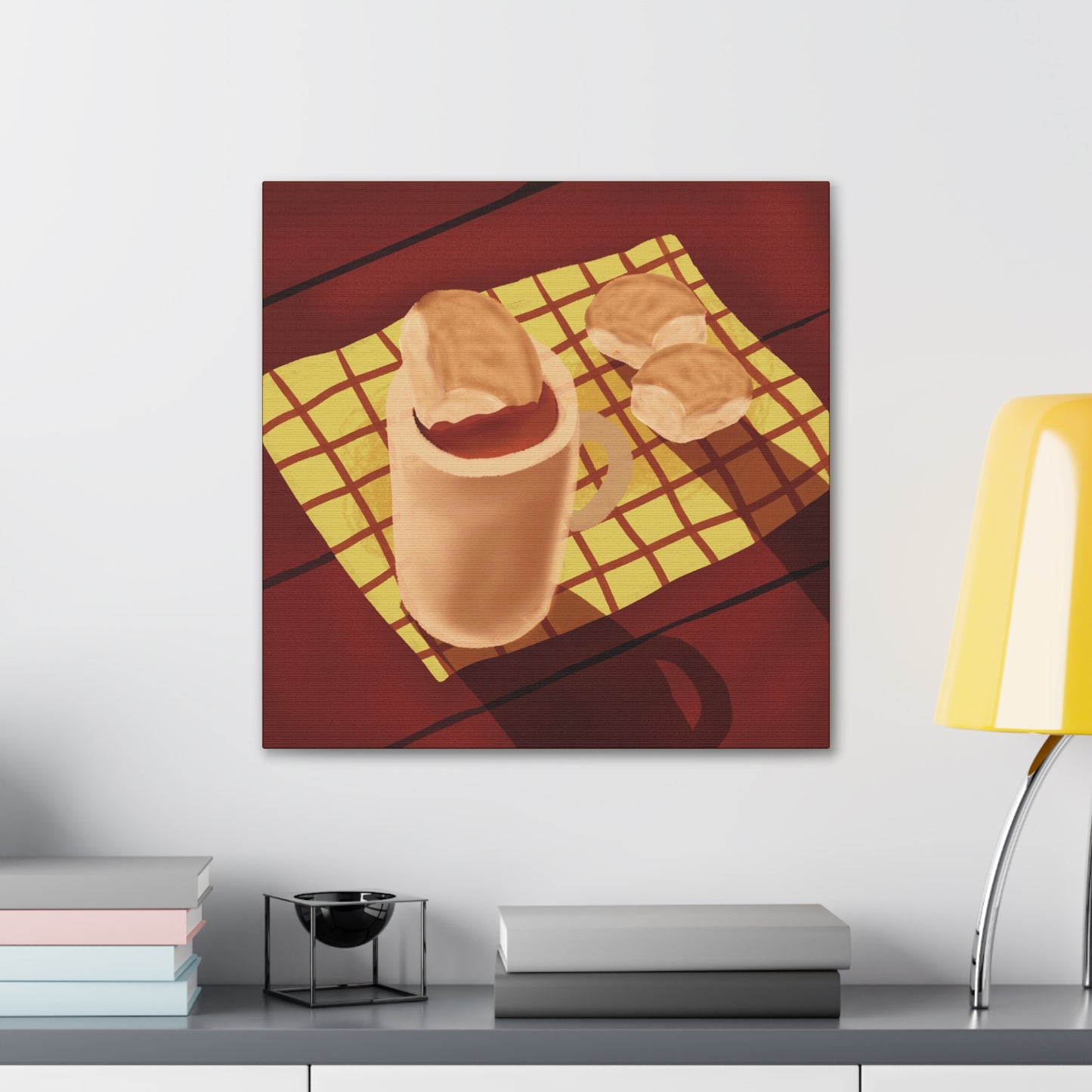 Pandesal in Coffee Canvas Print