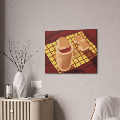 Pandesal at Kape Canvas Print
