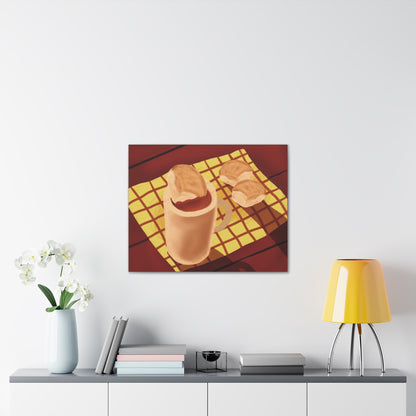 Pandesal at Kape Canvas Print
