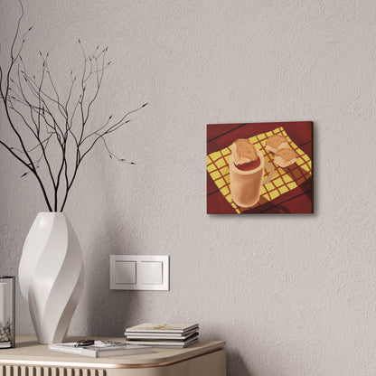 Pandesal at Kape Canvas Print