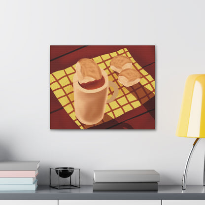 Pandesal at Kape Canvas Print