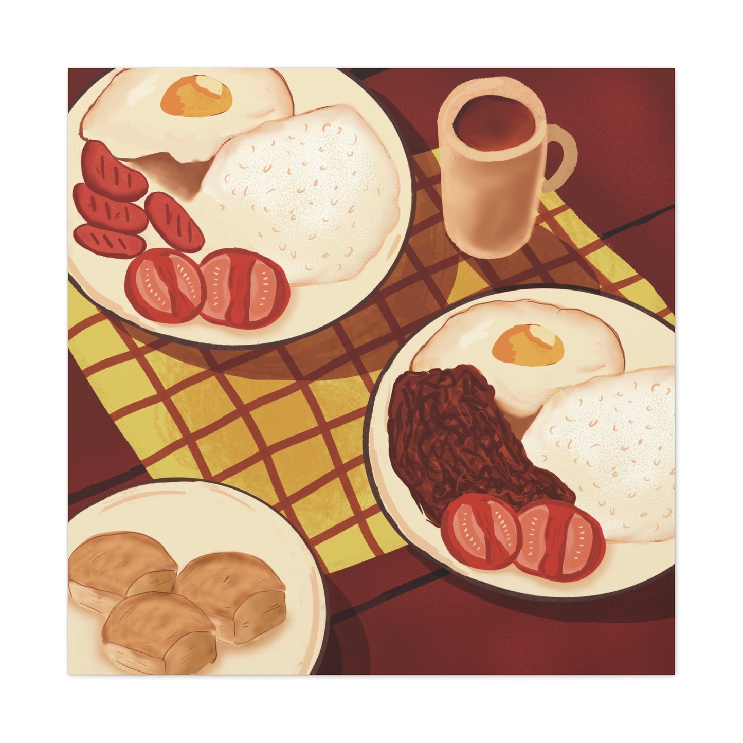 Silog Filipino Breakfast Art Canvas Print