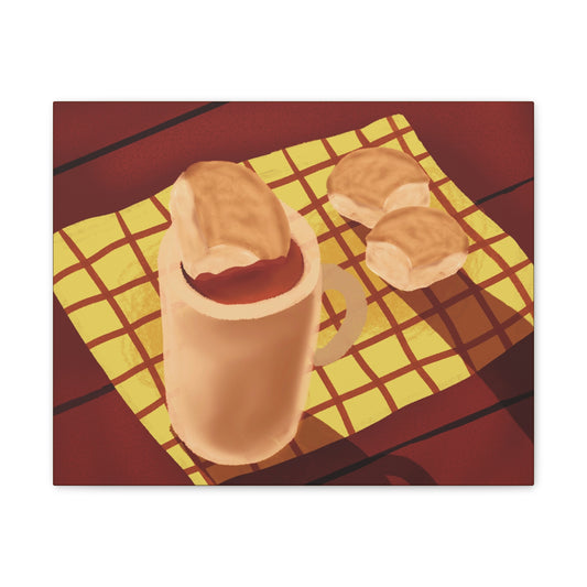 Pandesal at Kape Canvas Print