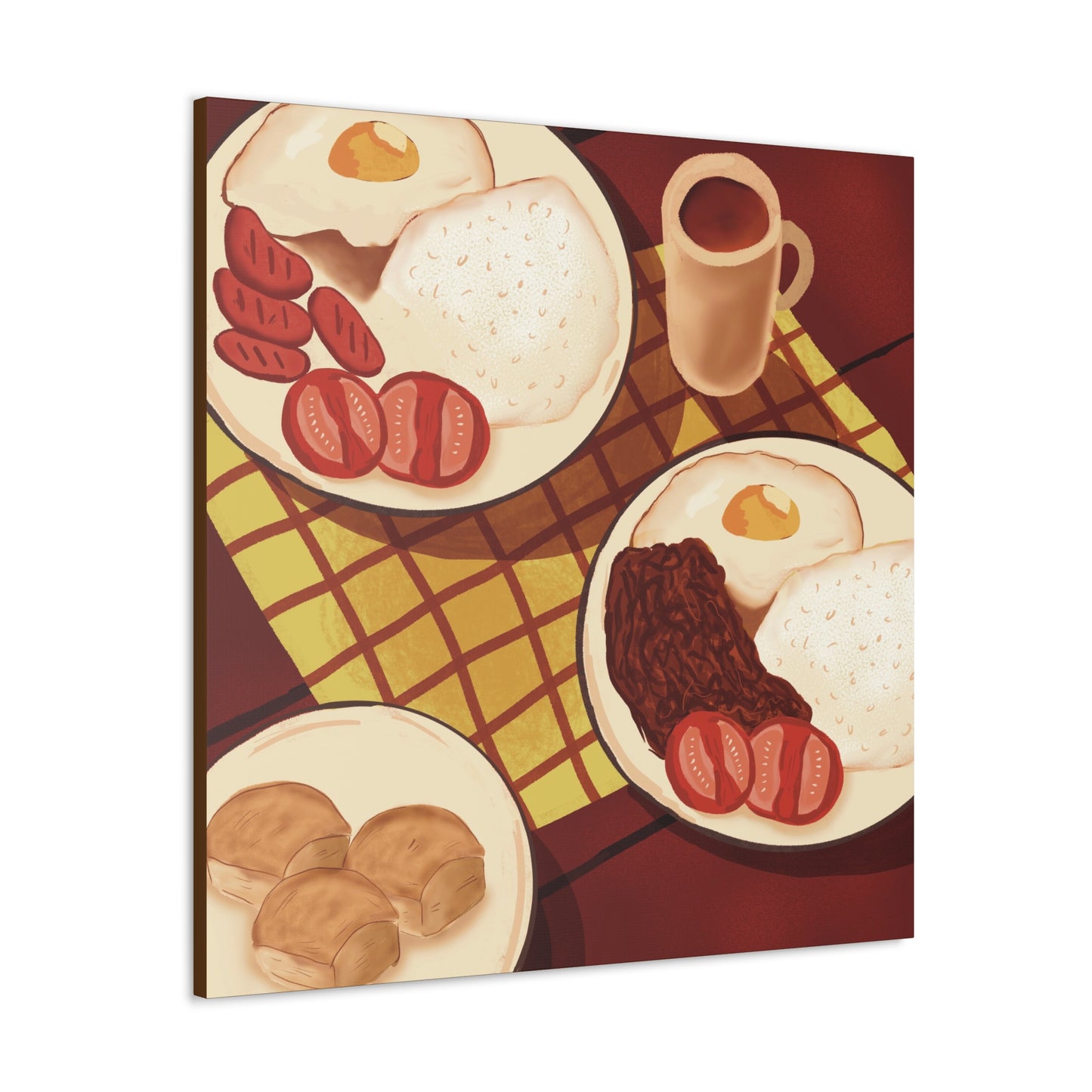 Silog Filipino Breakfast Art Canvas Print