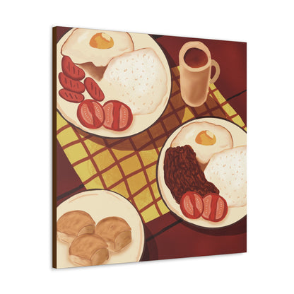 Silog Filipino Breakfast Art Canvas Print