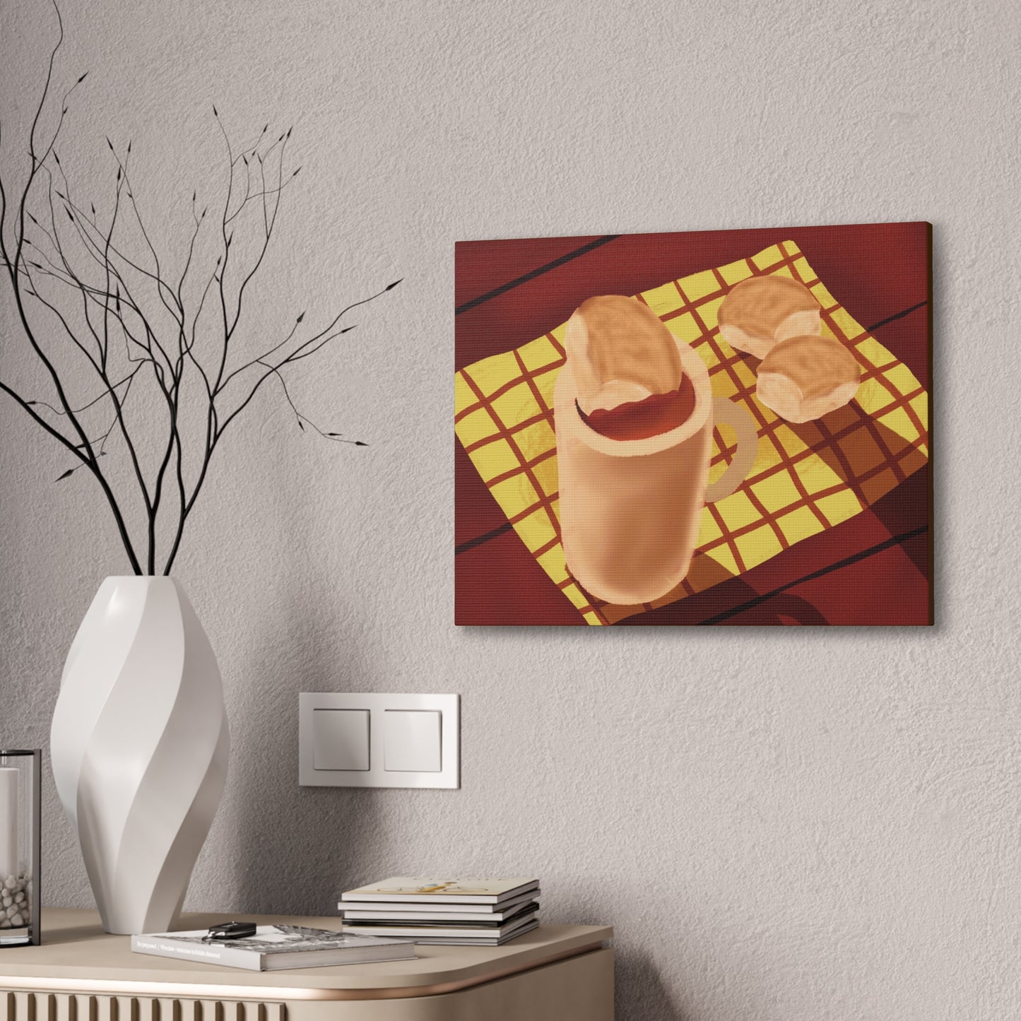 Pandesal at Kape Canvas Print
