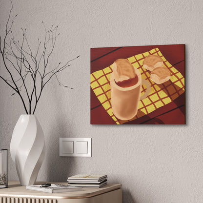 Pandesal at Kape Canvas Print