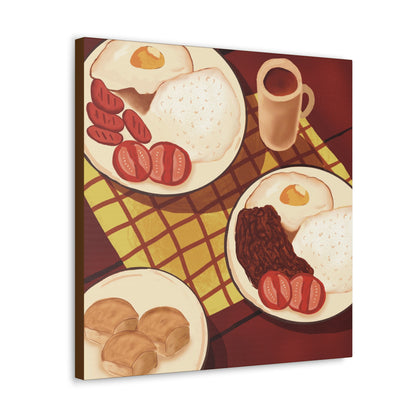 Silog Filipino Breakfast Art Canvas Print