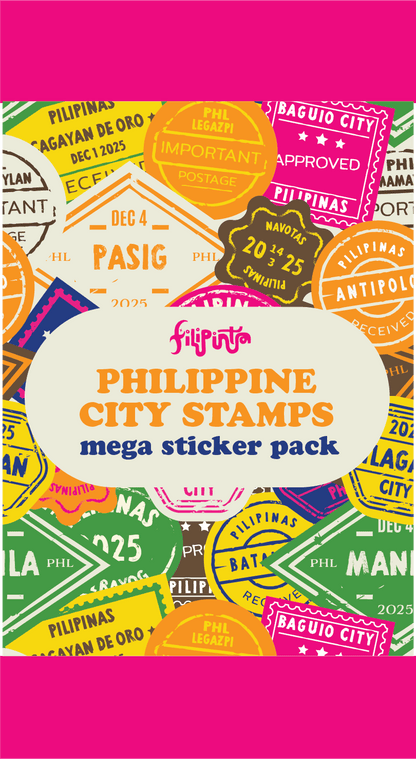 Philippine City Stamps - Mega Sticker Pack
