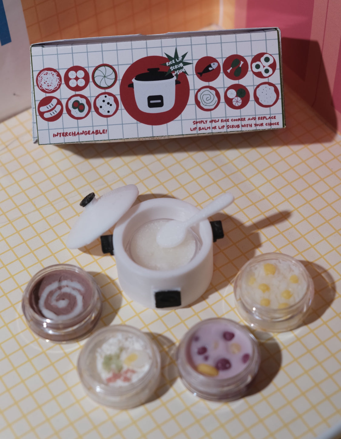 Rice Cooker Lip Scrub + Lip Balm Set