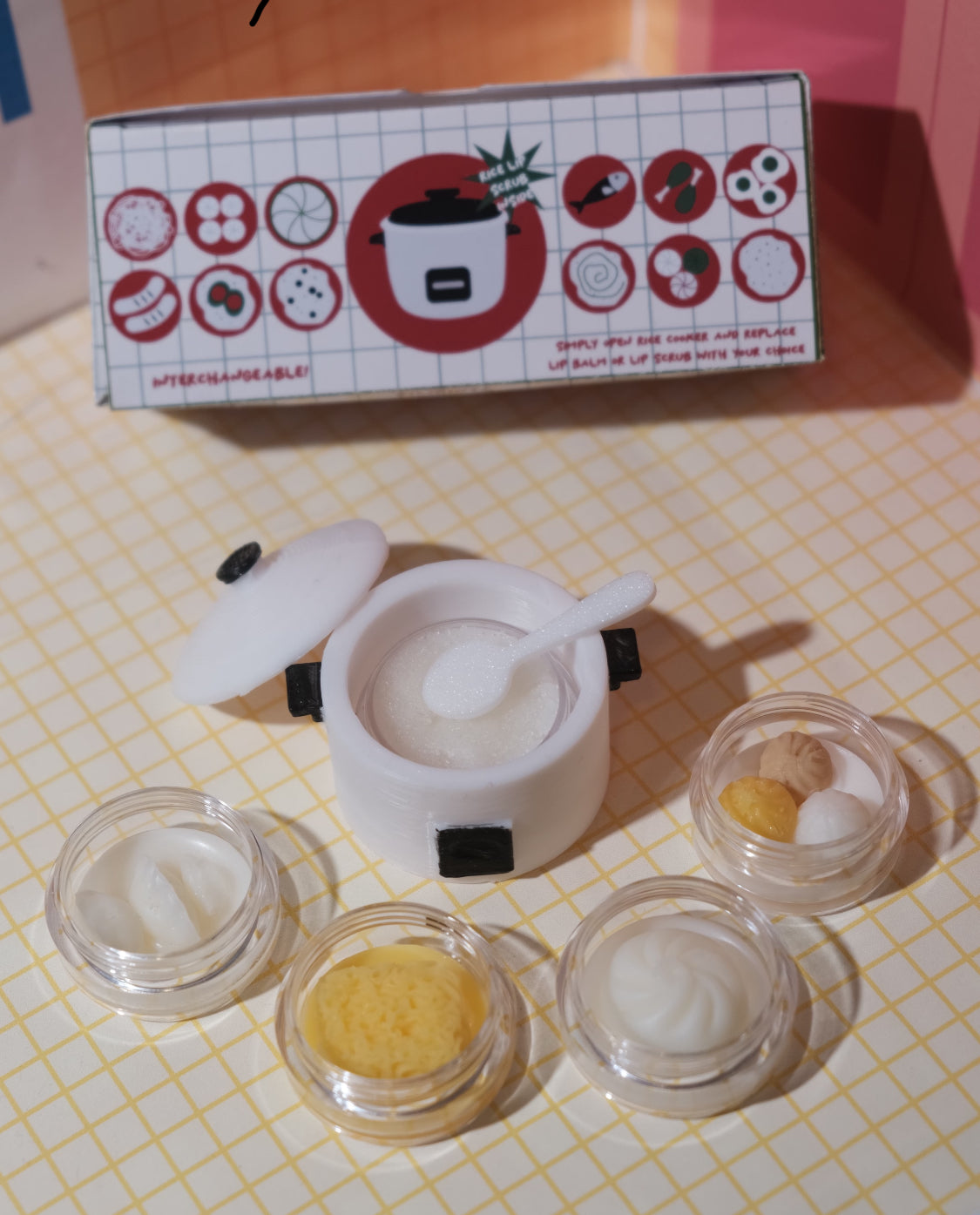 Rice Cooker Lip Scrub + Lip Balm Set